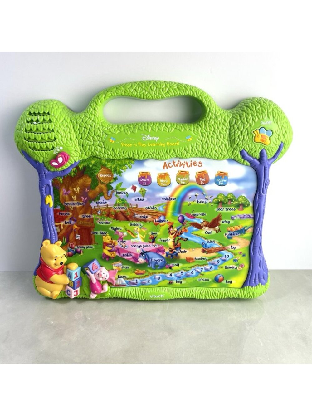 Rare VTech Winnie the Pooh Press N’ Play Learning Board - Disney Words Numbers